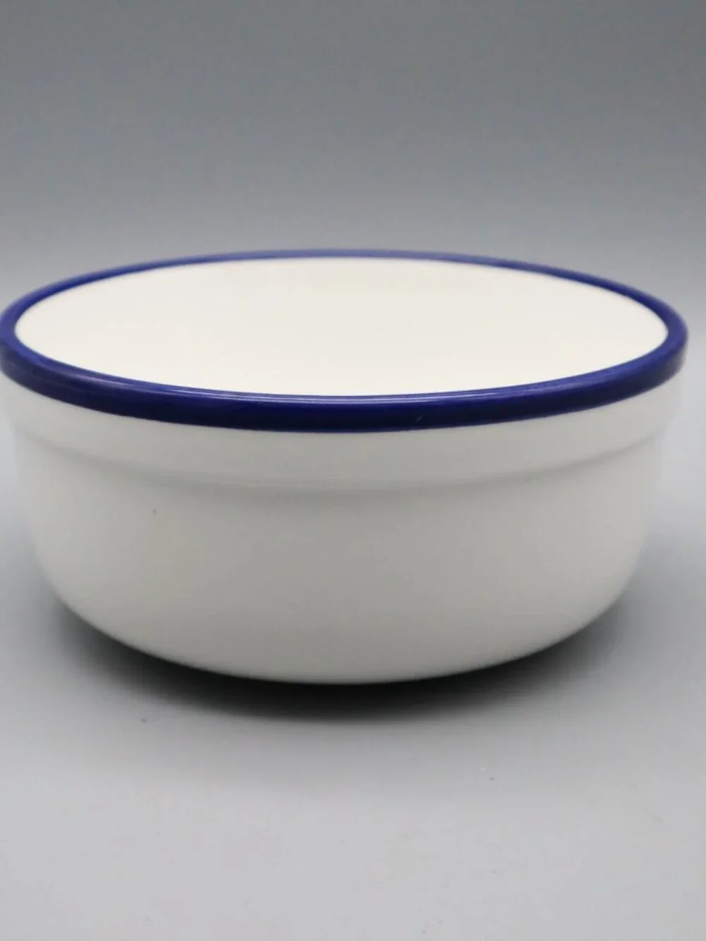 Crate & Barrel Blue & White Fish Soup Cereal Bowl Italian Pottery Over & Back